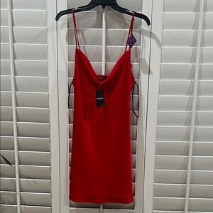 NWT Forever 21 Vibrant Red Camisole style dress.